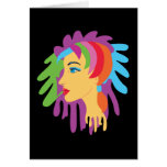Cheveux d'arc-en-ciel carte