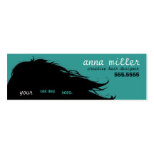 cheveux débordants mini carte de visite