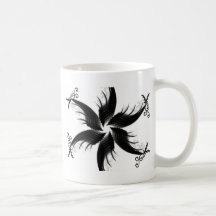 CHEVEUX NOIRS MUG À CAFÉ