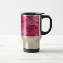 Cheveux roses bouclés mug à café