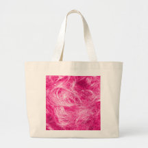Cheveux roses bouclés sacs en toile