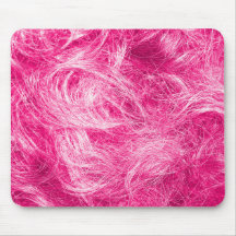 Cheveux roses bouclés tapis de souris