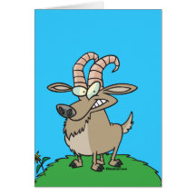 chèvre de billy de bande dessinée cartes de vœux