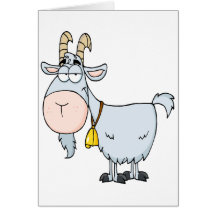 chèvre de billy idiote de bande dessinée carte de vœux