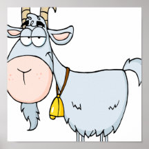 chèvre de billy idiote de bande dessinée poster