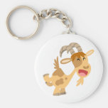 Chèvre heureuse mignonne Keychain de bande dessiné porte-clés