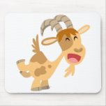 Chèvre heureuse mignonne Mousepad de bande dessiné tapis de souris