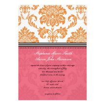 Chèvrefeuille et invitation de corail de mariage d