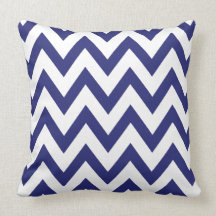 chevron de bleu marine oreiller