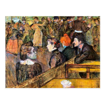 Chez Moulin de la Gallette par Toulouse-Lautrec Cartes Postales