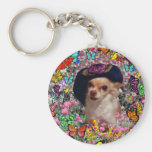 Chi de Chi dans les papillons - chiot de chiwawa d Porte-clef