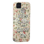 Chic minable gardent le calme et continuent coques Case-Mate iPhone 4