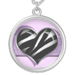 Chic mon collier de pourpre d'impression de zèbre 