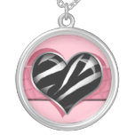 Chic mon collier de rose d'impression de zèbre de 
