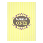 Chic tournant 1 invitation de fête d'anniversaire 