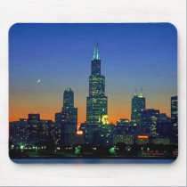 Chicago a encadré dans le coucher du soleil tapis de souris