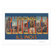Chicago, l'Illinois - grandes scènes 2 de lettre Cartes Postales