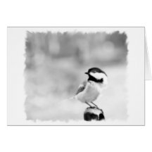 chickadee noir-couvert carte de vœux