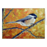 Chickadee Noir-Couvert Carte De Vœux