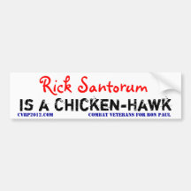 ChickenHawk Santorum Autocollants Pour Voiture