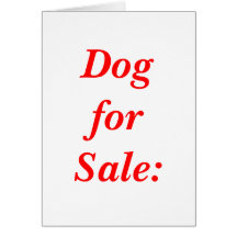 Chien à vendre : cartes de vœux