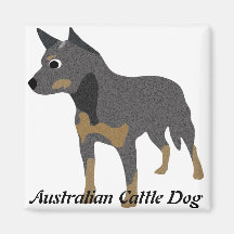 Chien australien de bétail de bande dessinée aimant