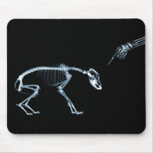 Chien bleu de squelettes de rayon X mauvais Tapis De Souris