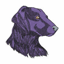 Chien d'arrêt de manteau plat polos brodés