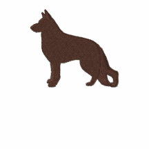 Chien de berger allemand avec la patte de l'arrièr polo brodé