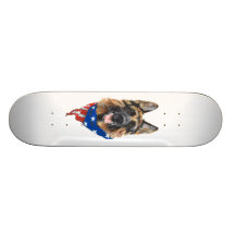 Chien de berger allemand patriotique skateboards personnalisables