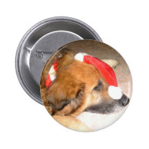 Chien de berger, chien, joyeusement, Noël, Christm Badge Avec Épingle