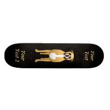 Chien de boxeur planches à roulettes customisées