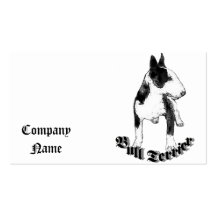 Chien de bull-terrier carte de visite