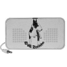 Chien de bull-terrier haut-parleur