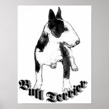 Chien de bull-terrier poster