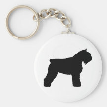 Chien de DES Flandres de Bouvier (dans le noir) Porte-clés