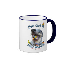 Chien de gibier à plumes de bouche de volaille mug