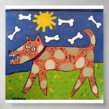 Chien de jour ensoleillé poster