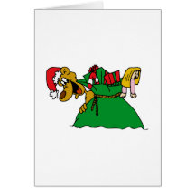 Chien de Noël Carte De Vœux