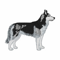 Chien de traîneau sibérien polos brodés