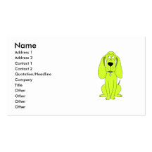 Chien de vert de chaux. Bande dessinée mignonne de Cartes De Visite Professionnelles