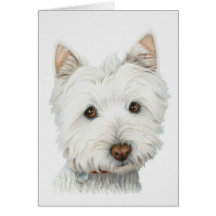 Chien de Westie Cartes De Vœux