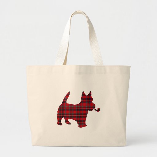 Chien écossais de tartan de Terrier de Scottie Sacs En Toile