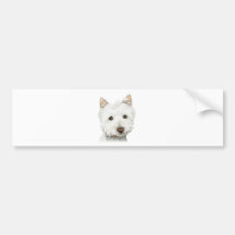 Chien en pastel de Westie Adhésif Pour Voiture