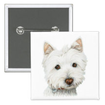 Chien en pastel de Westie Badge