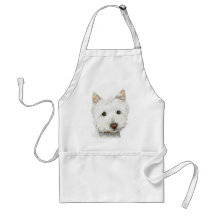 Chien en pastel de Westie Tabliers