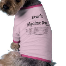 Chien ironique de hippie, chemise d'animal familie tee-shirt pour toutou