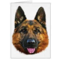 Chien K-9 alsacien de berger allemand Cartes De Vœux