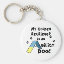 Chien Keychain d'agilité de golden retriever Porte-clés