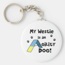 Chien Keychain d'agilité de Westie Porte-clés
